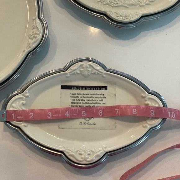 Set of 3 Metal Serveware by Lennox with Rooster Design - Picture 4 of 7